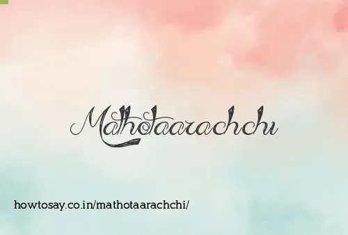Mathotaarachchi