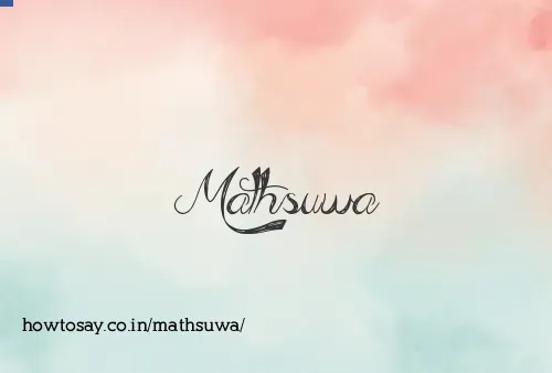 Mathsuwa
