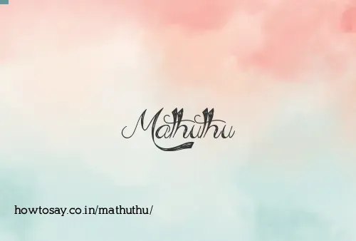 Mathuthu