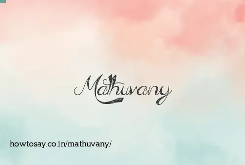 Mathuvany
