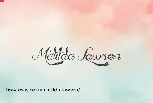 Matilda Lawson