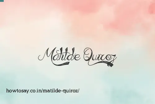 Matilde Quiroz