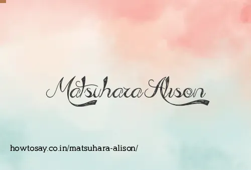 Matsuhara Alison