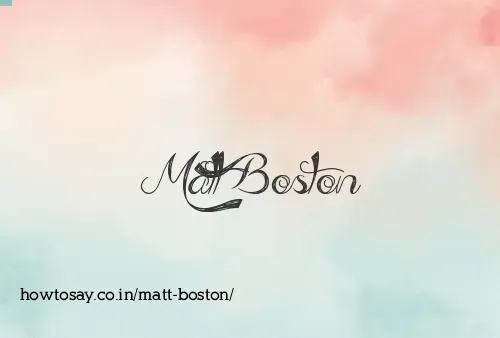 Matt Boston