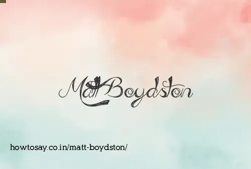 Matt Boydston