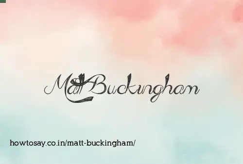 Matt Buckingham