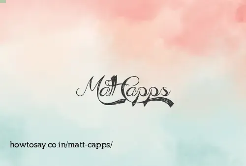 Matt Capps