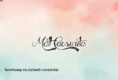 Matt Corsinita
