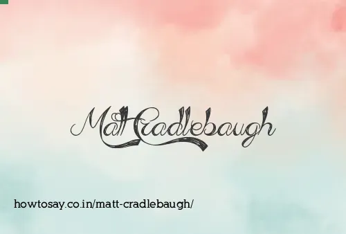 Matt Cradlebaugh