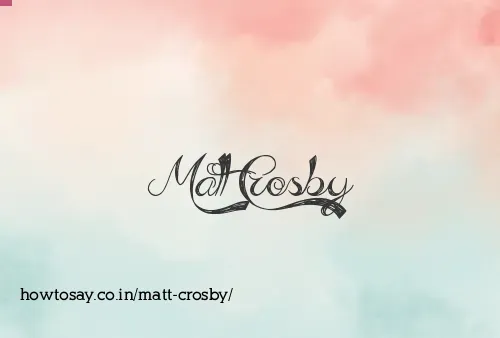 Matt Crosby