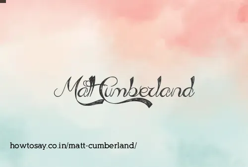 Matt Cumberland