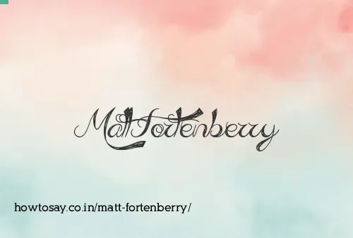 Matt Fortenberry