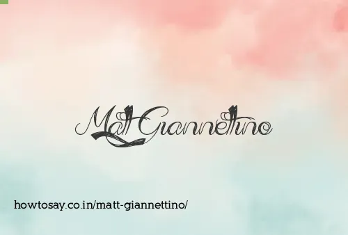 Matt Giannettino