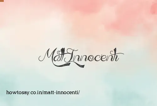 Matt Innocenti