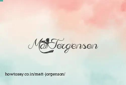 Matt Jorgenson