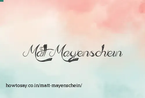 Matt Mayenschein