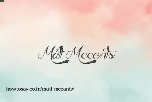 Matt Mccants