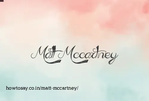 Matt Mccartney