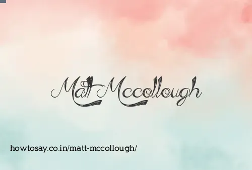 Matt Mccollough