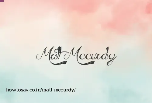 Matt Mccurdy