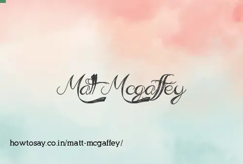 Matt Mcgaffey
