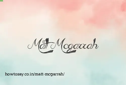 Matt Mcgarrah