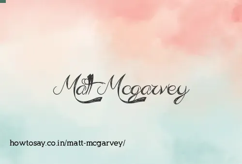 Matt Mcgarvey