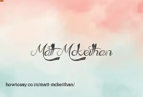 Matt Mckeithan