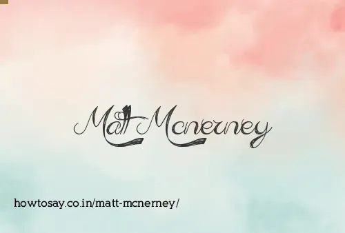 Matt Mcnerney