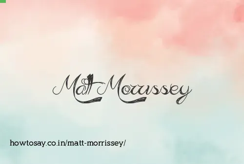 Matt Morrissey
