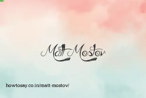 Matt Mostov