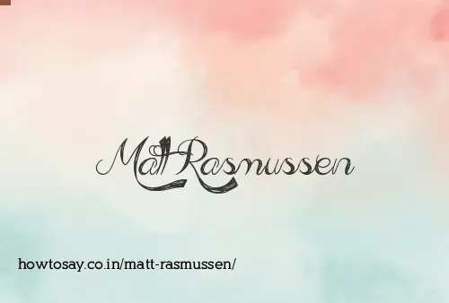Matt Rasmussen