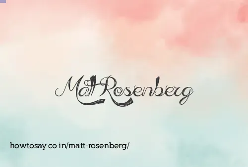 Matt Rosenberg