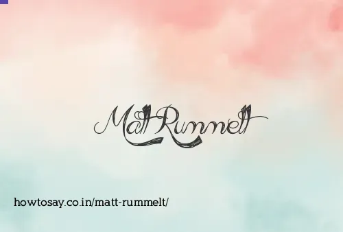 Matt Rummelt