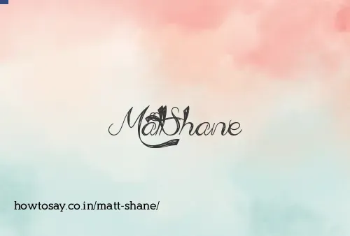 Matt Shane