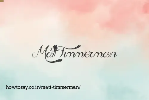 Matt Timmerman