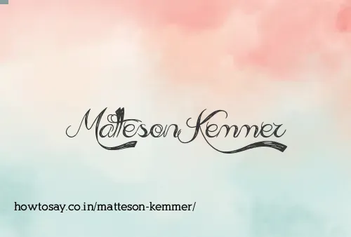 Matteson Kemmer