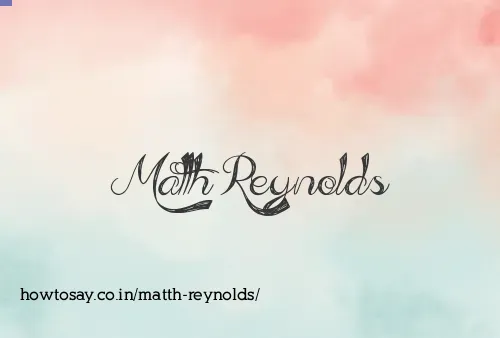 Matth Reynolds