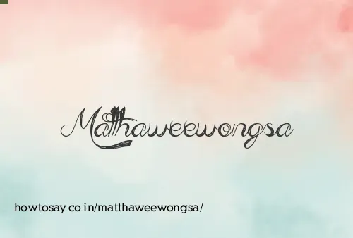Matthaweewongsa