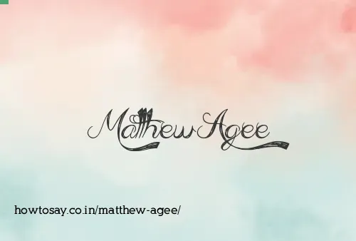 Matthew Agee