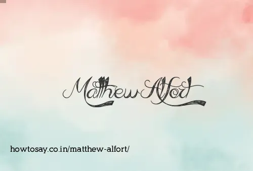 Matthew Alfort