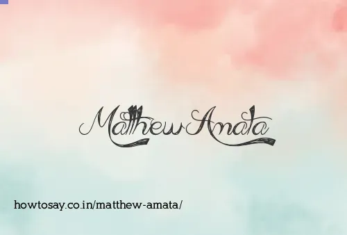 Matthew Amata