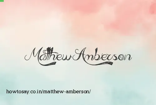 Matthew Amberson