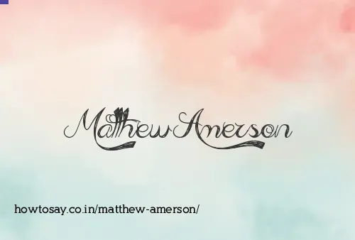 Matthew Amerson