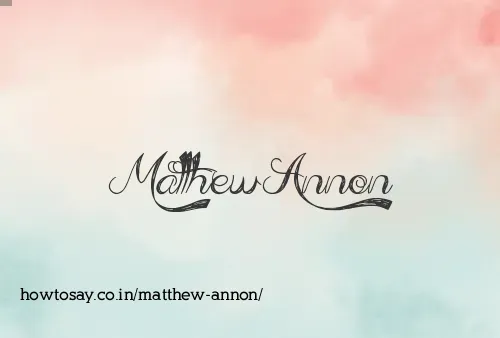 Matthew Annon
