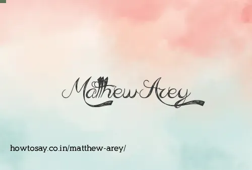 Matthew Arey