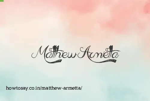 Matthew Armetta