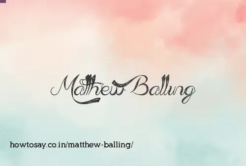 Matthew Balling