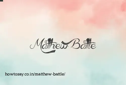 Matthew Battle
