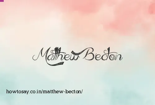 Matthew Becton